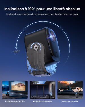 Dangbei N2mini Projector with Adjustable Stand, Officially Licensed Netflix, Native 1080p, Dolby Audio, Wi-Fi 6 and Bluetooth 5.2, A