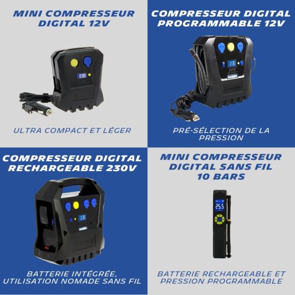 MICHELIN 62003 Programmable Digital Compressor 12 V, 6.9 Bars