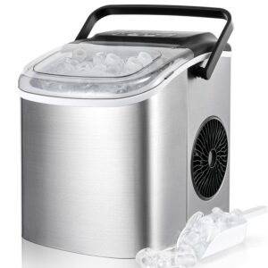 Machine à glaçons autonettoyante 12 kg/24 h, 9 glaçons en 6 min