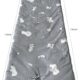 Sac de couchage bébé nid d'ange coton velours imprimé oreilles