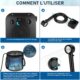 Spopal Camping Shower, 8000 mAh Portable Shower, Camping Shower Kit, Rechargeable Electric Shower Pump, with Smart Display and Sho