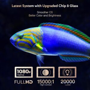 7191pR0uwRL._AC_SL1500_.jpg Video Projector 4K Electric Focus 6D4P Keystone Correction Zoom Supported, 5G WiFi Bi-Channel Bluetooth 20000L Native 1080P P