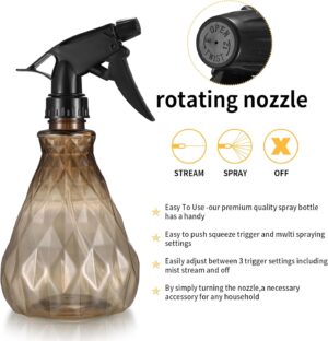Vwoqiy 2 Pieces 500ML Vaporisateur Bouteilles Vide Rechargeable, Bouteilles Eau Plastique Vides, Flacon Pulverisateur, Spray Bouteil