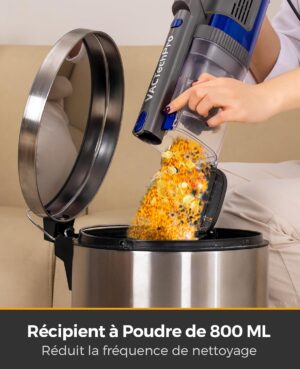 7198KQFLZML._AC_SL1500_.jpg VACTechPro 32KPa680W6M Aspirateur, Aspirateur Balai avec Depoussiereur 800ML, Aspirateur Balai avec Fil avec Design a Double Poign