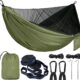 PQETBV Hamac d'exterieur Camping, Hamac de Voyage 2 Personnes, Convient au Camping en Plein Air(270 x 140 cm)