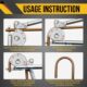 Flexzion Cintreuse manuelle en aluminium Cintreuse de tubes et de tuyaux OD de 1,27 cm pour refrigeration CVC, aluminium, laiton e