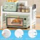 NLMWTI 2 Niveaux Extensible Etagere a Micro-Ondes Reglable, Support de Four a Micro-Ondes au Carbone, Organisateur de Rangement de C