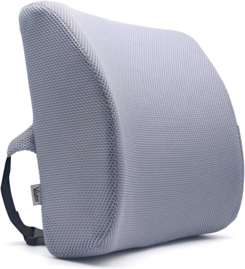 Valuetom Coussin de Soutien Lombaire avec Mousse a memoire de Forme Nouveau Design Ergonomique en Mousse Visco-elastique avec Tiss
