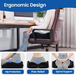 719VJOjn8uL._AC_SL1500_.jpg Benazcap Coussin Coccyx,Coussin Chaise Bureau Orthopedique Soulagement de la Pression pour Coccyx,Sciatique,Hanche,Coussin Ergonomiq