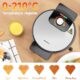 Aigostar Gaufrier pour 5 Gaufres en Forme de Cœur, 1000W, Plaques Antiadhesives de 19 cm, Temperature Reglable, Indicateur LED, Poig