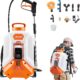 VEVOR Pulverisateur a Dos Electrique a Batterie 16 L, Reglable 0-6,2 Bar, avec 2 Lances, 8 Buses, Batterie 21 V 4 Ah, Pulverisateur