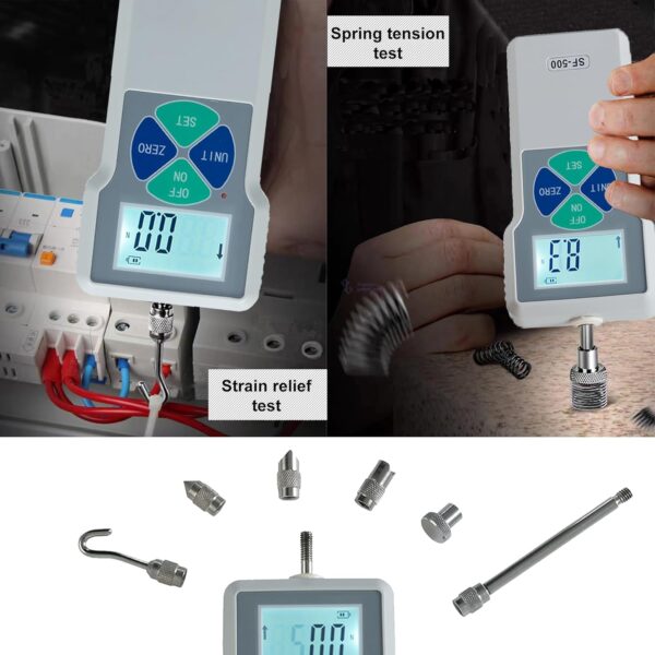 Beslands SF500N Digital Dynamometer Force Gauge Push-Pull Force Gauge Tester Dynamometer High Precision LCD Measuring Devices