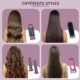 SALESMIRA Seche-Cheveux Multifonctions 5 en 1 WT-622 avec Gant Anti-Brulure Lissage, Boucles, Sechage Rapide Volumisant Parfai