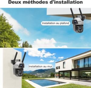 Caméra PTZ GENBOLT ext PoE 2.45GHz double vue nuit couleur