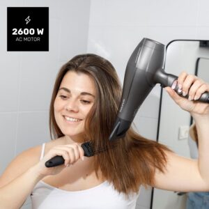 Taurus - Seche-cheveux Fashion 2600 Ionic 2600W Moteur AC 6 reglages vitessetemperature Ionic Care Air froid Concentrateu