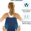 Travel Ease Coussin de Soutien Lombaire Ergonomique, Support Dorsal en Mousse a Memoire pour Siege de Voiture Chaise de Bureau, Doss