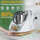 PUERSI Planche Coulissante pour Thermomix TM6TM5, 2e Generation, Planche Support pour Thermomix, Bambou Bois PlateauSlider avec Ro