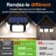 intelamp Lampe Solaire Exterieur avec Detecteur de Mouvement 6000mAh 1200LM Eclairage Solaire,4 Modes Telecommande,IP65 Etanche Pr