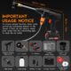 Nettoyeur Haute Pression, Nettoyeur Haute Pression sans Fil avec Buse 6 en 1, Nettoyeur Haute Pression Batterie avec 5M Tuyau, Pot e