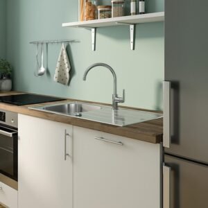 Robinet de cuisine GROHE Start Flow Supersteel, bec U 360°