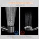 MEKO Anti-Limescale Shower Head with 15 Steps Filter and Hose 1.5 m Water Saving Shower Head High Pressure Shower Filter 3 1 Jet T
