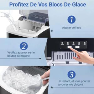 Machine à glaçons CITYBEE 12 kg/24h, 2 tailles, silencieuse