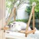 CATISM Pliable Hamac Chat Fenetre jusqu'a 20kg, Hamac pour Chat avec Ventouse Puissante, Tissu Lavable, Support pour Rebord de Fenet
