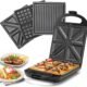 Taylor Swoden Bruno - 3 en 1 : appareil a sandwich, gaufrier, gril. 1200W, 0 BPA. Peut contenir 4 sandwichs, plaques antiadhesives,