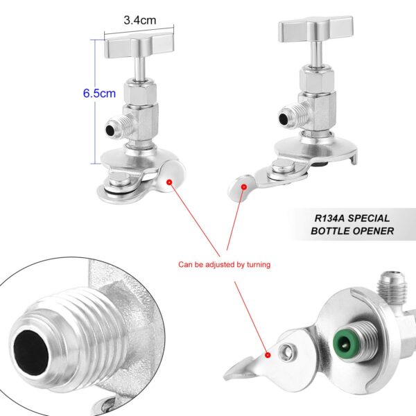 WiMas R134a Auto Air Conditioning Manifold Gauge Kit Car Air Conditioning Manifold Gauge Set for Auto Air Conditioning Systems