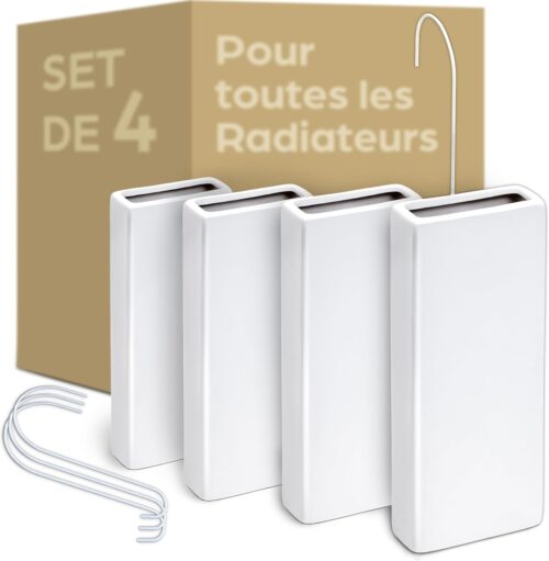 Humidificateur radiateur Praknu céramique 4 pièces crochet