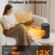 Chauffage d'appoint QEXREED 1500W PTC avec télécommande