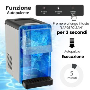 Machine à glaçons COSTWAY Nugget Ice 27 kg/24h autonettoyante