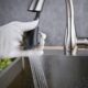 Robinet de cuisine professionnel nickel brossé 360°