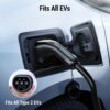 Tera Portable EV Charger Type 2 with 7m Charging Cable 3.68kW 16A Schuko Plug Adjustable Charging Box Cable Ties P02 Black