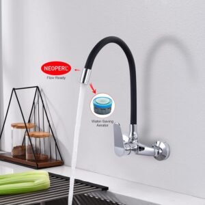 Mitigeur d'évier mural Ibergrif bec flexible monocommande