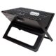 AKTIVE 63033 - Barbecue a Charbon Portable et Pliable en Acier Noir et Rectangulaire, avec Poignee de Transport, Dimensions 45 X 29