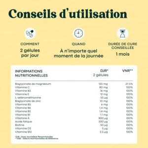 Multivitamines et minéraux 15 nutriments – 60 gélules vegan