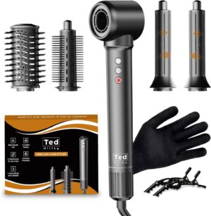 Multistyler 5 en 1 Hair Styler, Brosse Ionique Professionnelle, Brosse Chauffante, Fer A Friser Automatique, Lisseur, Brosse Volumat