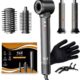 Multistyler 5 en 1 Hair Styler, Brosse Ionique Professionnelle, Brosse Chauffante, Fer A Friser Automatique, Lisseur, Brosse Volumat