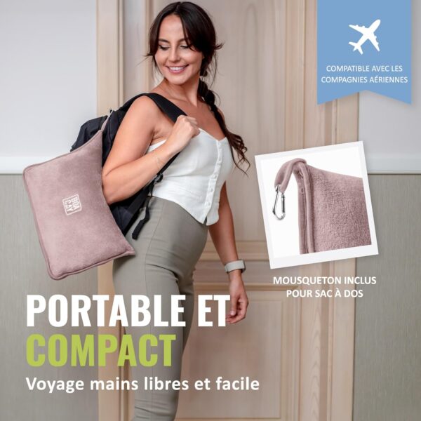 BOACAY Couverture de Voyage Douce et Chaude pour Avion et Voiture - Essentiel pour Les Longs Vols pour Femmes, Hommes, Enfants - Ore