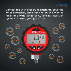 Manomètre réfrigérant numérique Elitech PG-30 Pro 0-500 PSI