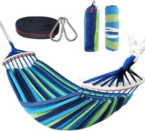 Hamac double à barres Nakeey 280x150 cm 300 kg arc-en-ciel