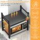 JAMATA Support de four a micro-ondes,2 Niveaux Support de Four a Micro-Ondes Extensible,Etagere Rangement Cuisine Four a Micro Ondes