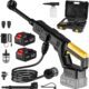 Nettoyeur Haute Pression sans Fil, 50 Bar Nettoyeur Haute Pression sur Batterie avec 2 x 3,0 Ah Batteries, Buse 6 en 1, Moteur en Cu