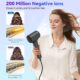 TQQ Seche Cheveux Professionnel, 200 Millions ionique Negatifs, Moteur Haute Vitesse 110000 TRMin, 57dB Faible Bruit Seche Cheveux