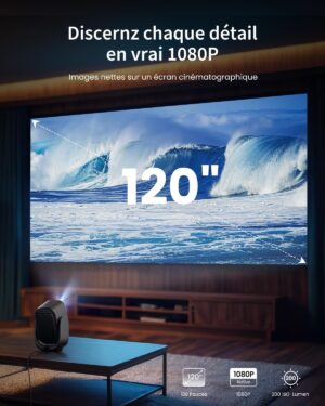 Dangbei N2mini Projector with Adjustable Stand, Officially Licensed Netflix, Native 1080p, Dolby Audio, Wi-Fi 6 and Bluetooth 5.2, A