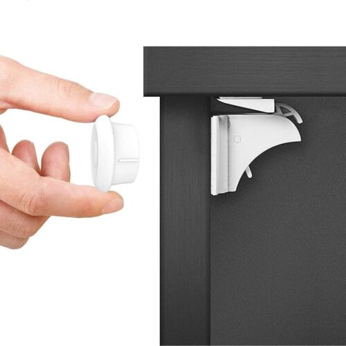 71DymIMzdL._AC_SL1500_.jpg Dokon Securite Bebe Placard Bloque Porte (20 serrures 3 Cles), Securite Enfant Tiroir Armoires Verrous Magnetique Cabinet de secur