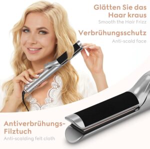 Styler de Flux d'Air Lisseur Boucleur Cheveux 2 en 1 PARWIN PRO BEAUTY Fer a Lisser avec Ventilateur Frais, 130-220 C, avec ecran LE