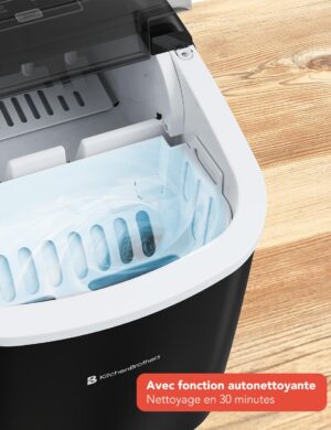 71E0Bs-kMWL._SL1500_.jpg Machine à glaçons KitchenBrothers portable 12 kg/24h