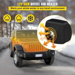 Chauffage diesel 12V 8 kW VEVOR, télécommande, camions RV